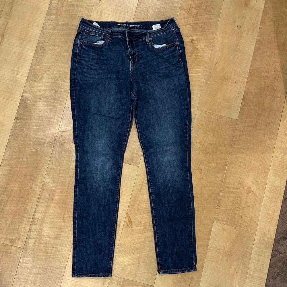 Old Navy Women's Deep Indigo Skinny Jeans - 12 Long